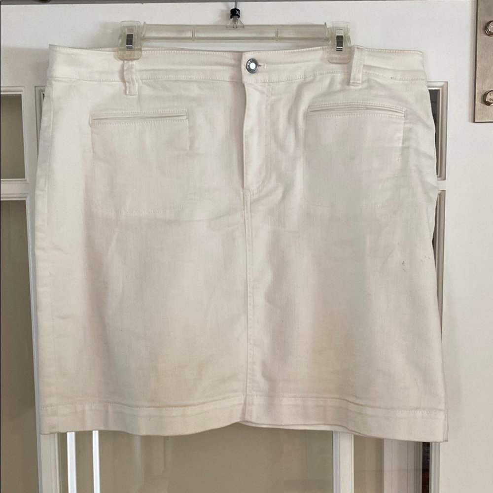 Talbots Cream Mini Skirt Resort Wear